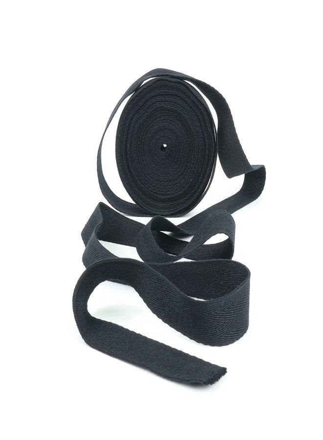 HANDSANDHEART 10 Yard Twill Tape, 100% Cotton Twill Tape, Herringbone Ribbon for DIY Craft Sewing Making, Apron, Tote Bag, Decorations, Gift Binding (1" Black) - Image 4